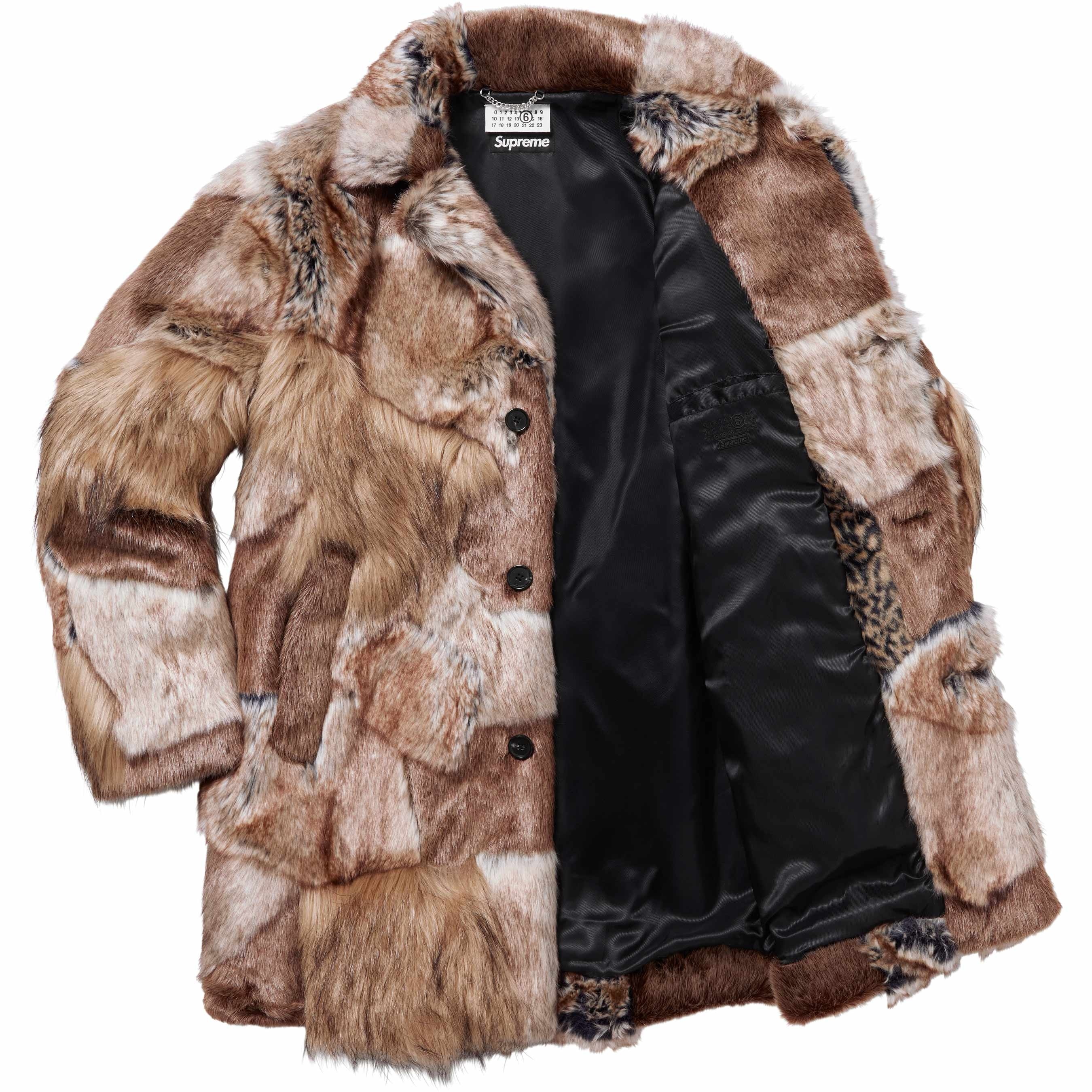 Supreme®/MM6 Maison Margiela Patchwork Faux Fur Coat view 5